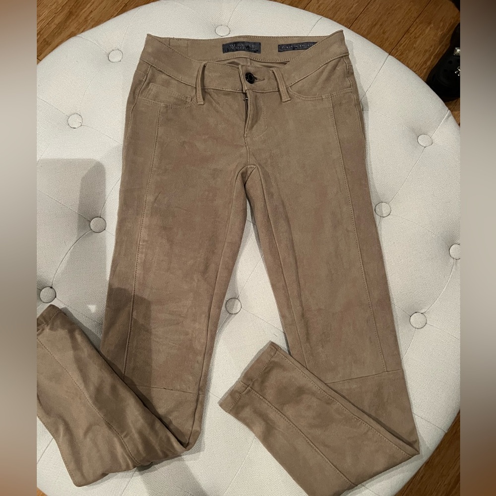 Suede like material Guess pants. Worn once. Size XS